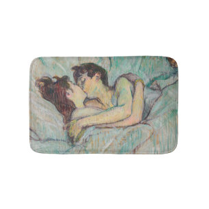 Toulouse-Lautrec - Im Bett, der Kuss Badematte