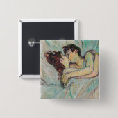 Toulouse-Lautrec - Im Bett, der Kuss Button (Vorne & Hinten)