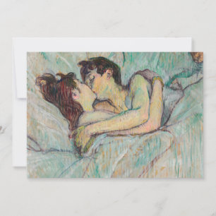 Toulouse-Lautrec - Im Bett, der Kuss Dankeskarte