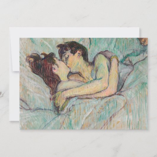 Toulouse-Lautrec - Im Bett, der Kuss Einladung (Vorderseite)