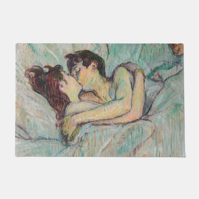 Toulouse-Lautrec - Im Bett, der Kuss Fußmatte (Vorderseite)