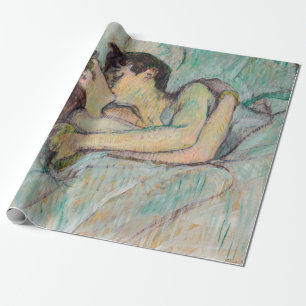 Toulouse-Lautrec - Im Bett, der Kuss Geschenkpapier