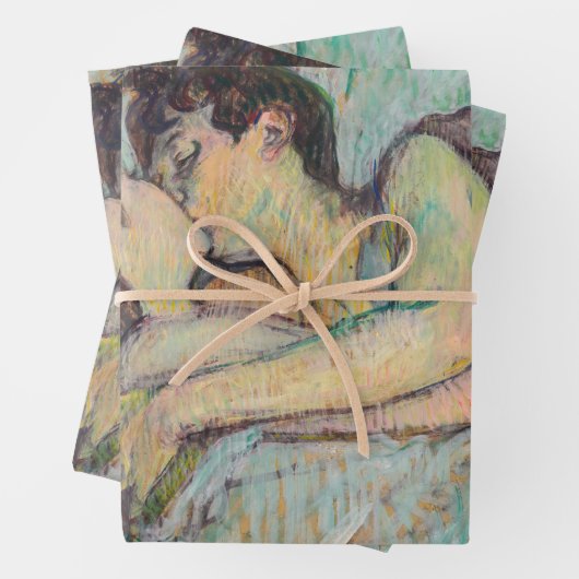 Toulouse-Lautrec - Im Bett, der Kuss Geschenkpapier Set (Beispiel)