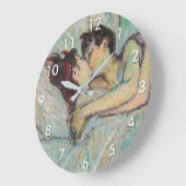 Toulouse-Lautrec - Im Bett, der Kuss Große Wanduhr (Winkel)