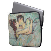 Toulouse-Lautrec - Im Bett, der Kuss Laptopschutzhülle (Vorderseite Links)