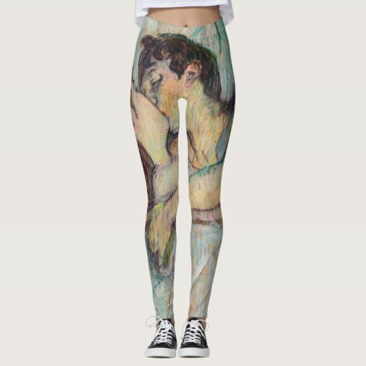 Toulouse-Lautrec - Im Bett, der Kuss Leggings (Vorderseite)