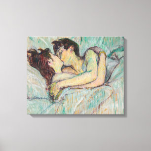 Toulouse-Lautrec - Im Bett, der Kuss Leinwanddruck