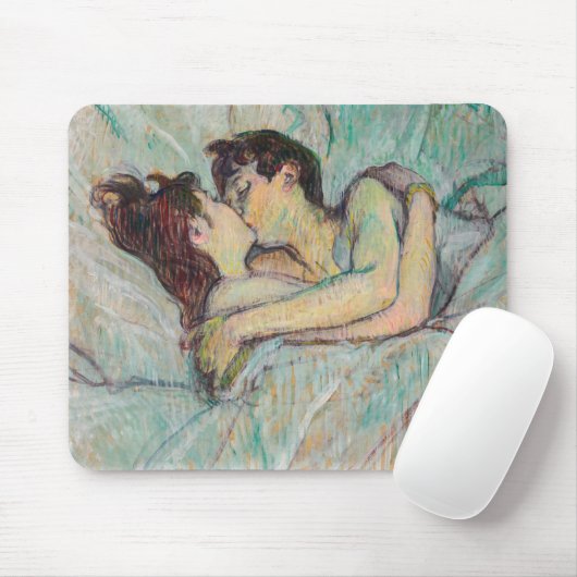 Toulouse-Lautrec - Im Bett, der Kuss Mousepad (Mit Mouse)