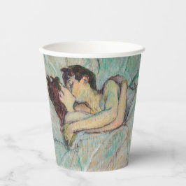 Toulouse-Lautrec - Im Bett, der Kuss Pappbecher