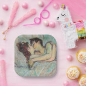 Toulouse-Lautrec - Im Bett, der Kuss Pappteller (Party)