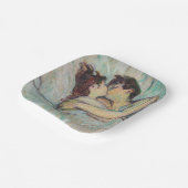 Toulouse-Lautrec - Im Bett, der Kuss Pappteller (Gewinkelt)