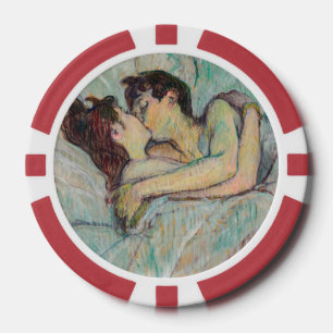 Toulouse-Lautrec - Im Bett, der Kuss Pokerchips