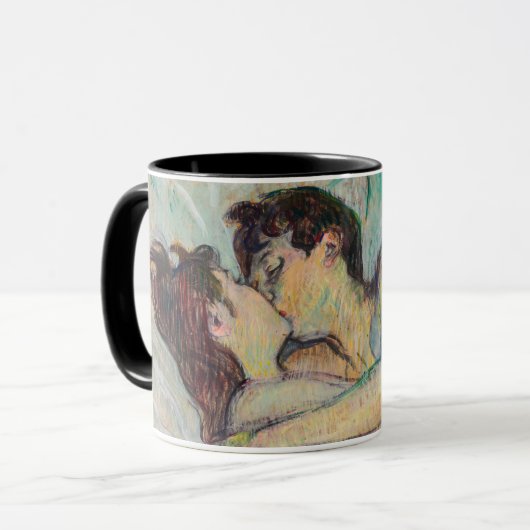 Toulouse-Lautrec - Im Bett, der Kuss Tasse (Vorderseite Links)