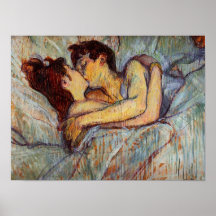 Toulouse-Lautrec im Bett des Kiss-Posters