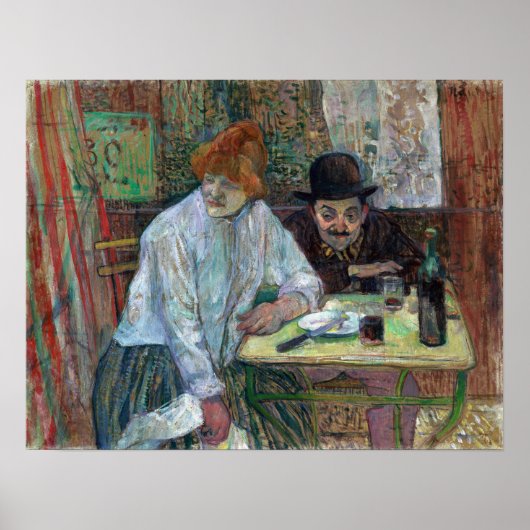 Toulouse-Lautrec - Im Café La Mie Poster (Vorne)