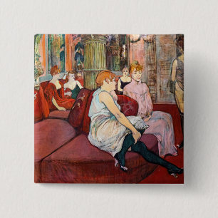 Toulouse-Lautrec - Im Salon, rue des Moulins Button
