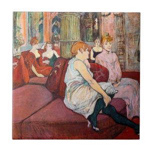 Toulouse-Lautrec - Im Salon, rue des Moulins Fliese