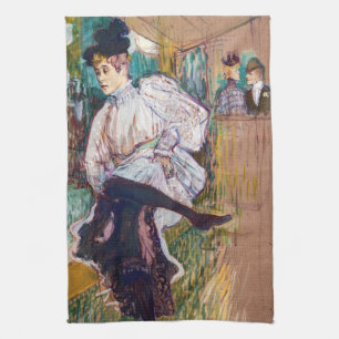 Toulouse-Lautrec - Jane Avril beim Tanzen Geschirrtuch