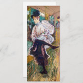 Toulouse-Lautrec - Jane Avril Dancing Einladung (Vorne/Hinten)