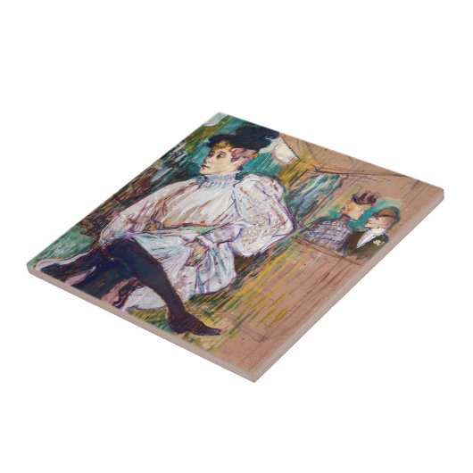 Toulouse-Lautrec - Jane Avril Dancing Fliese (Seite)