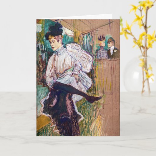 Toulouse-Lautrec - Jane Avril Dancing Karte (Gelbe Blume)