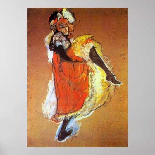 Toulouse-Lautrec - Jane Avril Dancing Poster (Vorne)
