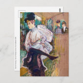 Toulouse-Lautrec - Jane Avril Dancing Postkarte (Vorne/Hinten)