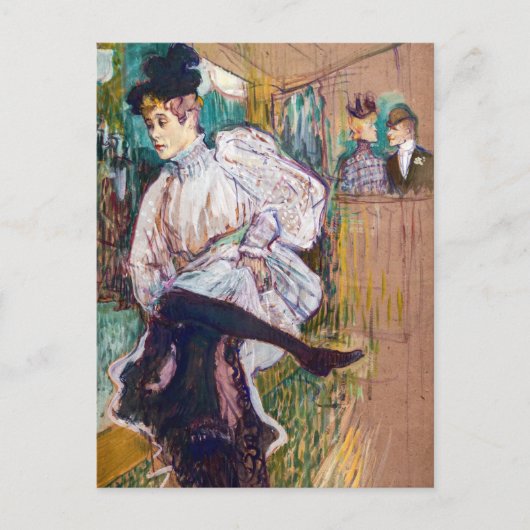 Toulouse-Lautrec - Jane Avril Dancing Postkarte (Vorderseite)