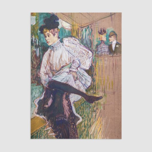 Toulouse-Lautrec - Jane Avril Dancing Seidenpapier