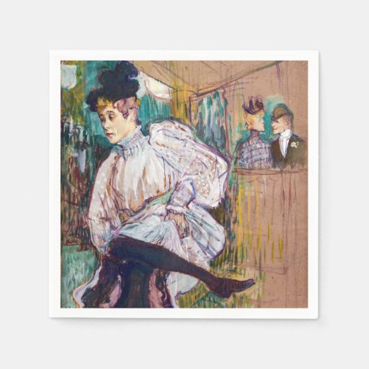 Toulouse-Lautrec - Jane Avril Dancing Serviette (Vorderseite)