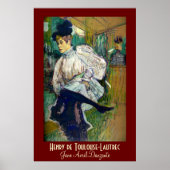 Toulouse-Lautrec: Jane Avril Danzante Poster (Vorne)