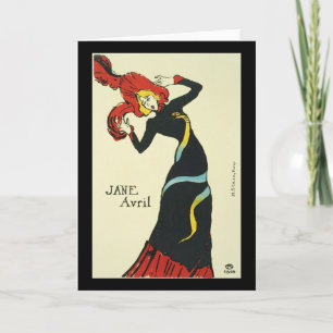 Toulouse-Lautrec Jane Avril Karte