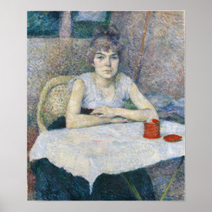 Toulouse-Lautrec - Junge Frau an einem Tisch 'Poud Poster