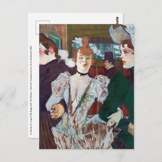 Toulouse-Lautrec - La Goulue Ankunft am Rouge Postkarte (Vorne/Hinten)