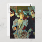 Toulouse-Lautrec - La Goulue in die R Postkarte (Vorne/Hinten)