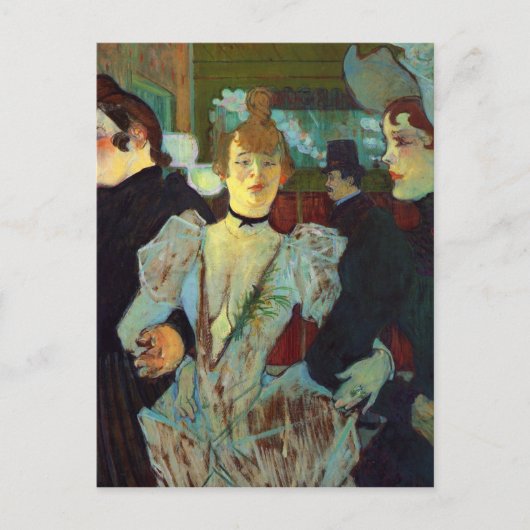 Toulouse-Lautrec - La Goulue in die R Postkarte (Vorderseite)