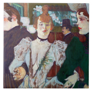 Toulouse-Lautrec - La Goulue kommt zum Rouge Fliese
