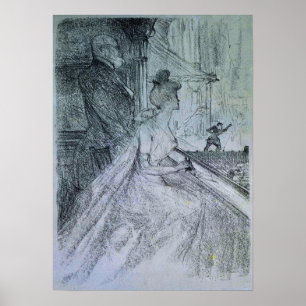 Toulouse-Lautrec - La Loge, eine Aufführung von Fa Poster