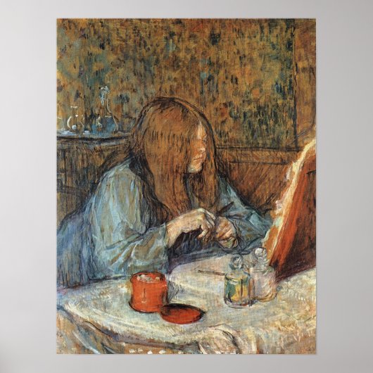 Toulouse-Lautrec - Madame Poupoule bei ihrem Dress Poster (Vorne)