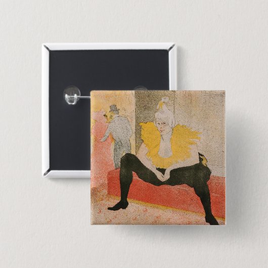 Toulouse-Lautrec - Mademoiselle Cha-u-kao Sitzplat Button (Vorne & Hinten)