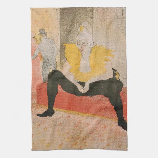 Toulouse-Lautrec - Mademoiselle Cha-u-kao Sitzplat Geschirrtuch (Vertikal)