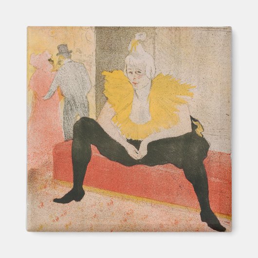 Toulouse-Lautrec - Mademoiselle Cha-u-kao Sitzplat Magnet (Vorne)
