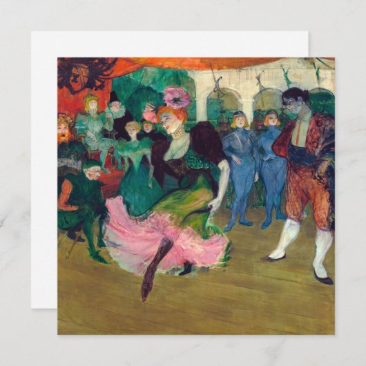 Toulouse-Lautrec - Marcelle Lender, Dancing Bolero Einladung (Vorne/Hinten)
