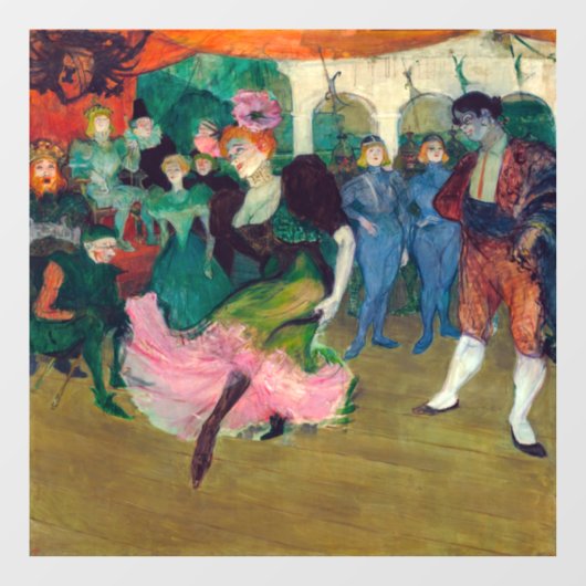 Toulouse-Lautrec - Marcelle Lender, Dancing Bolero Fensteraufkleber (Blatt)