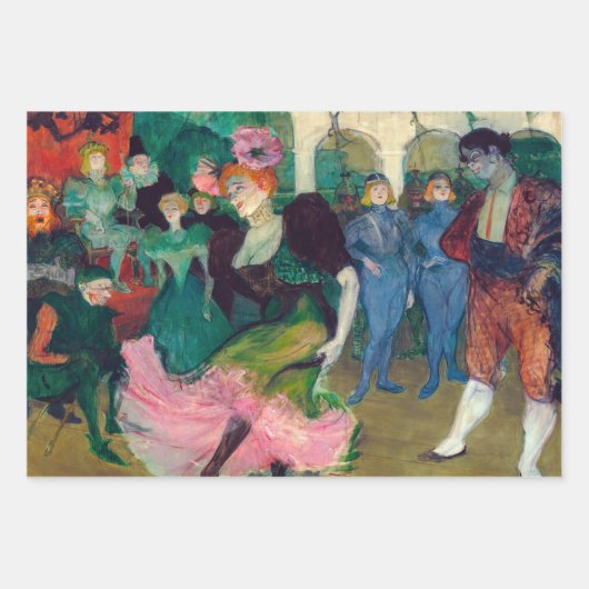 Toulouse-Lautrec - Marcelle Lender, Dancing Bolero Geschenkpapier Set (Vorderseite 3)