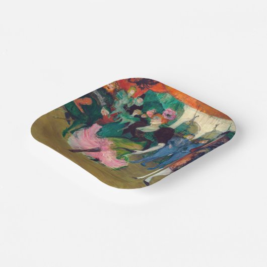 Toulouse-Lautrec - Marcelle Lender, Dancing Bolero Pappteller (Gewinkelt)