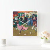 Toulouse-Lautrec - Marcelle Lender, Dancing Bolero Quadratische Wanduhr (Zuhause)