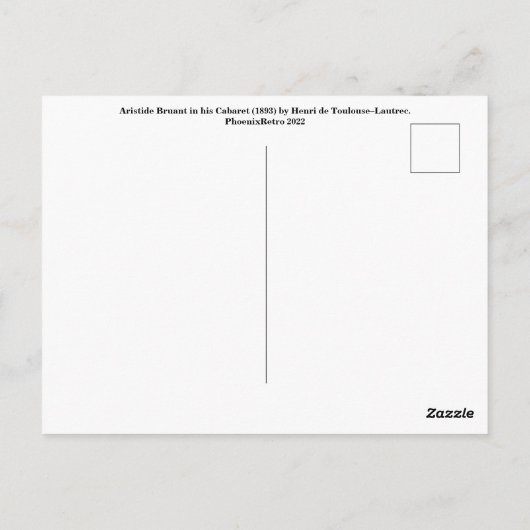 Toulouse-Lautrec Postcard Postkarte (Rückseite)