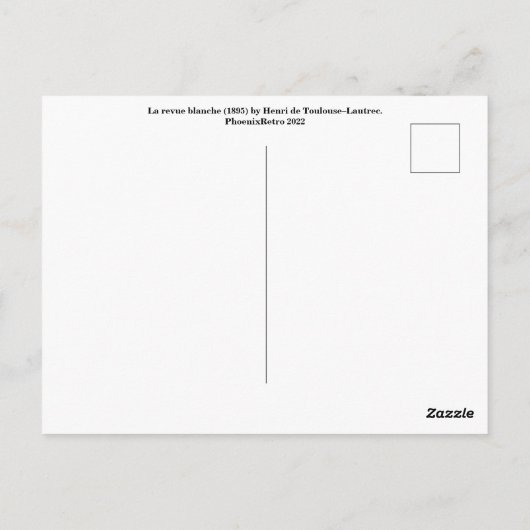 Toulouse-Lautrec Postcard Postkarte (Rückseite)