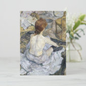 Toulouse-Lautrec - Rousse / Toilette Dankeskarte (Stehend Vorderseite)